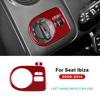 Наклейка из настоящего мягкого углеродного волокна для Seat Ibiza 6j 2009 2010 2011 2012 2013 2014 LHD RHD Рамка переключателя фар автомобиля Внутренняя отделка