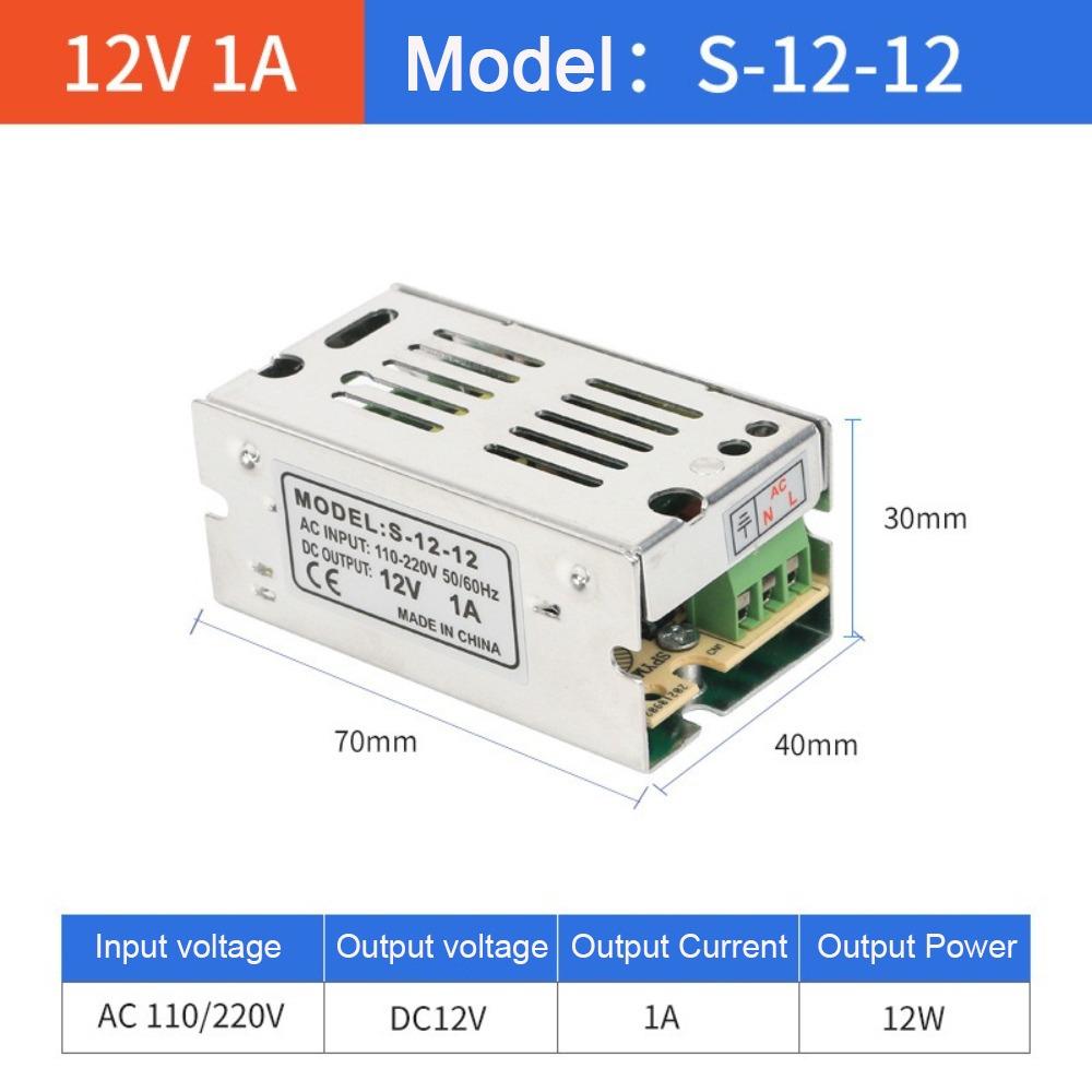 AC110V 220V К DC12V Импульсный источник питания 1A 2A 3A 4A 5A 10A 15A 20A Металлический корпус Трансформатор для освещения Источник питания Адаптер