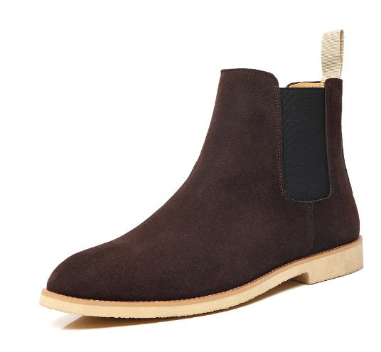 Men's Classic Retro Chelsea Boots Cow Suede Genuine Leather Men British Style Short Ankle Boot Mens Casual Shoes Zapatillas Male