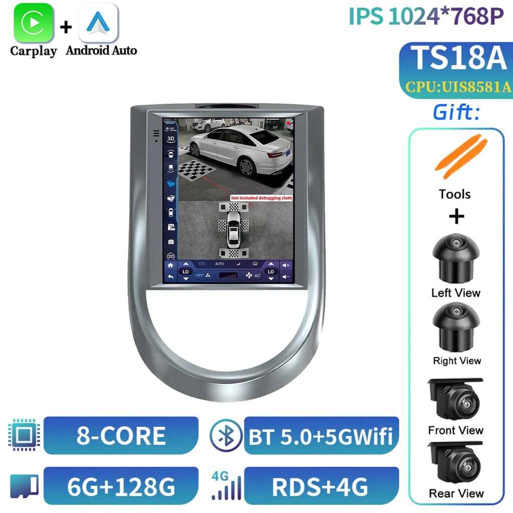 9,7-дюймовый автомобильный радиоприемник GPS Android 14 для Kia Soul 1 2008-2014 Мультимедийный видеоплеер Навигация Carplay Auto Intelligent System GPS