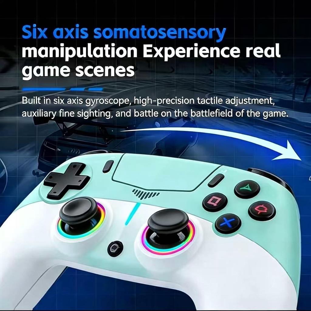 Игровой контроллер Bluetooth для PS5 2025 года: RGB-подсветка, Макропрограммирование, Встроенный микрофон