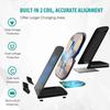 Vertical Wireless Charger 15w Fast Charger Dual Coil Horizontal and Vertical Desktop Phone Stand Wireless Charger Type-c