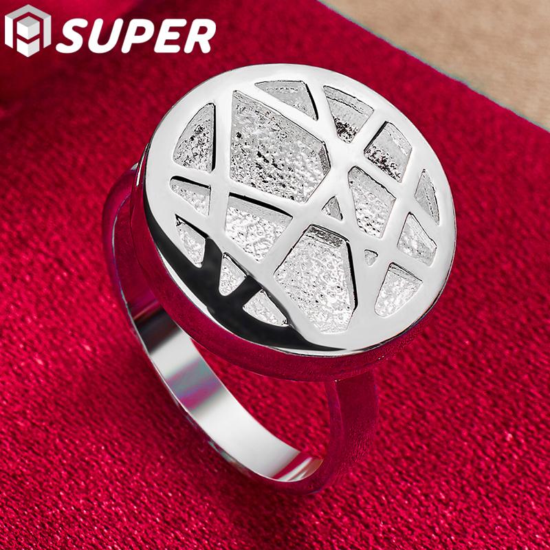 925 Sterling Silver Round Circle Interweave Ring Jewelry