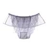 Perspective Sexy Mesh Lace Panties Mid Waist Triangle Women's Panties