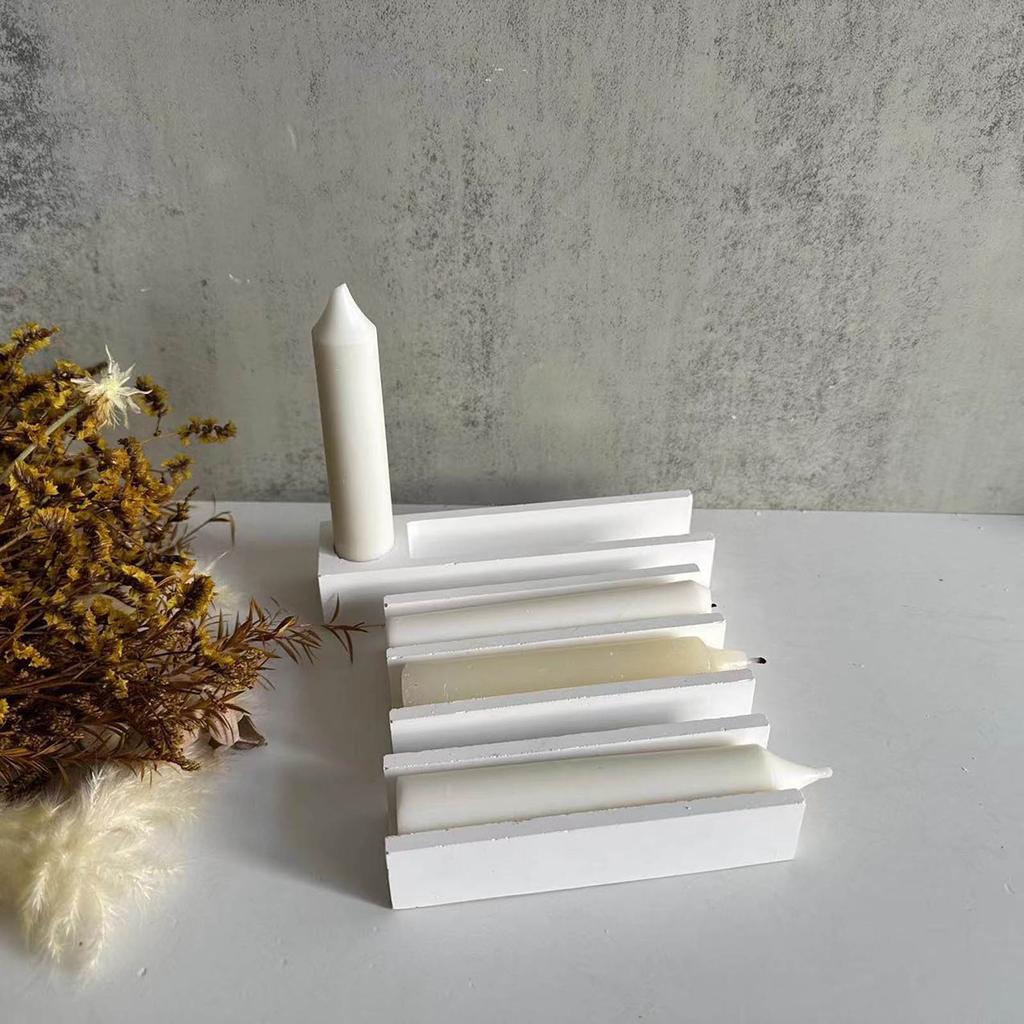 Silicone Craft Molds Reused Casting Cute Mould 3D Candle Holder Elongated Mould Silicone DIY Handicrafts Decors Moulds