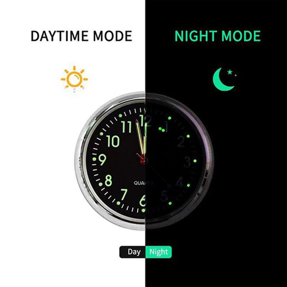 Мини-модные светящиеся автомобильные часы, автомобильные внутренние наклеиваемые цифровые часы, механические кварцевые часы, автомобильные украшения, аксессуары
