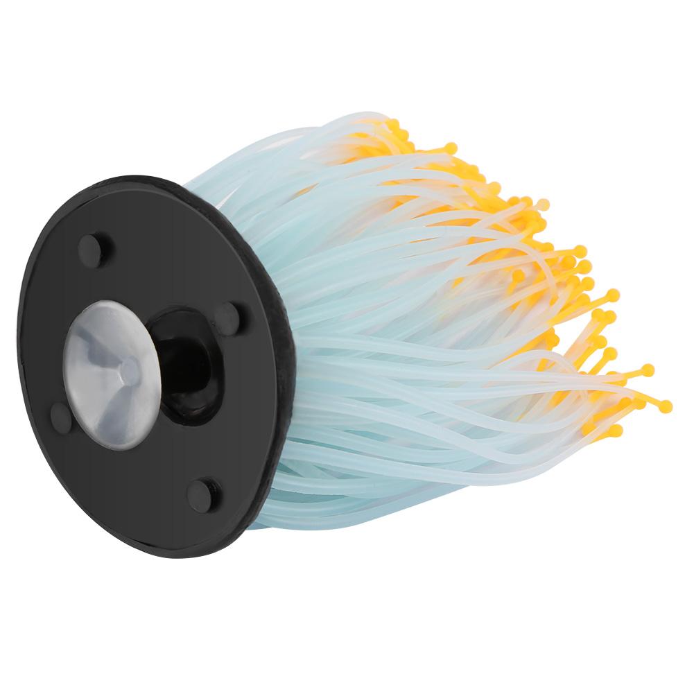 Vivid Artificial Coral Plant Ornament for Aquarium Underwater Fish Tank Night Light Orange