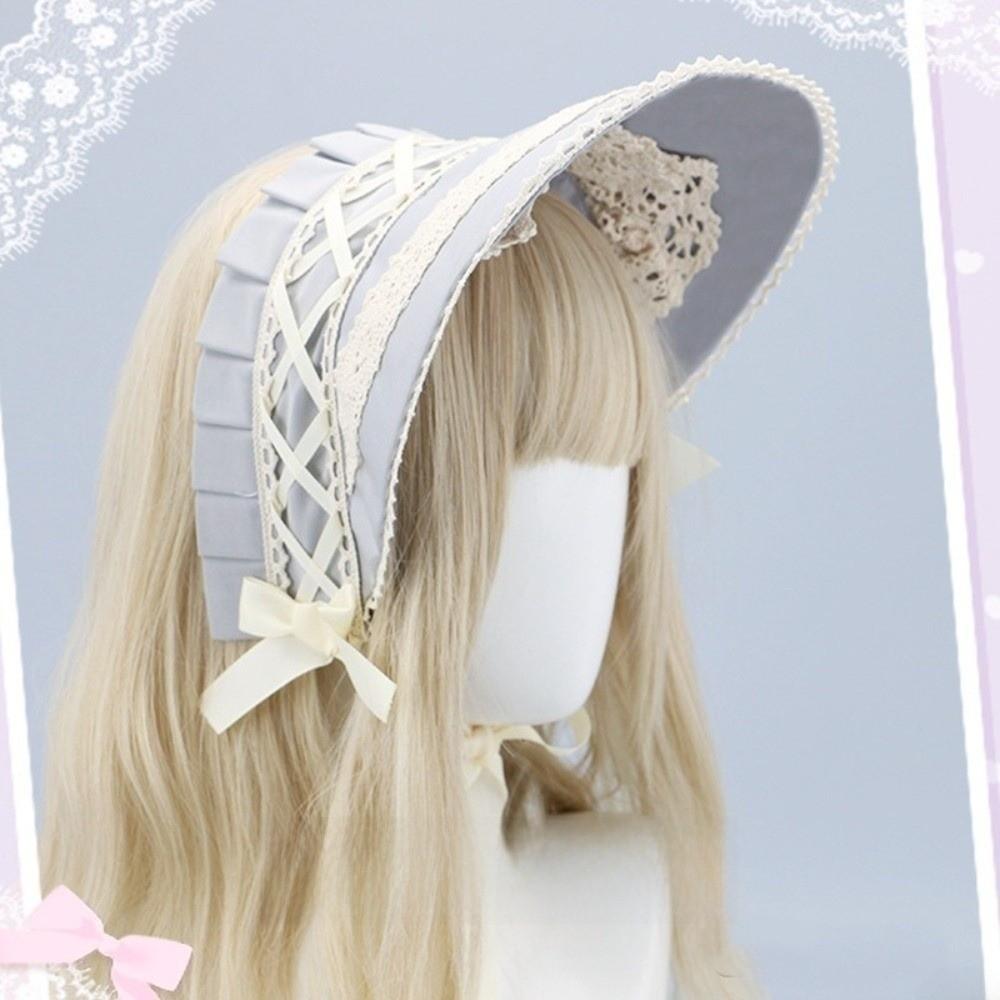 Pastorale Style Victorian Headpiece Ruffle Lace Hat Lolita Bonnet Cap  Cosplay Accessory