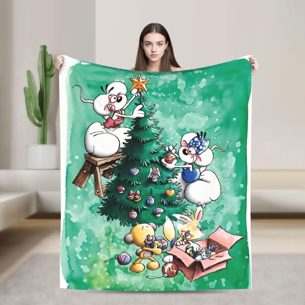 Diddl Cartoon (8) Blanket Quality Super Soft Throw Blanket Winter Airplane Travel Living Room Fluffy Bedspread