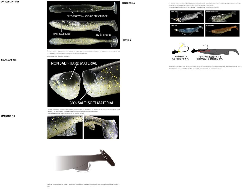 Deps Мягкая приманка Bumble Shad 6 дюймов 104 (0048)