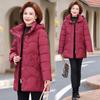 Большой размер, комплект для мамы 2024, новая одежда с капюшоном, на хлопковой подкладке, для женщин среднего и пожилого возраста, утолщенная женская подкладка