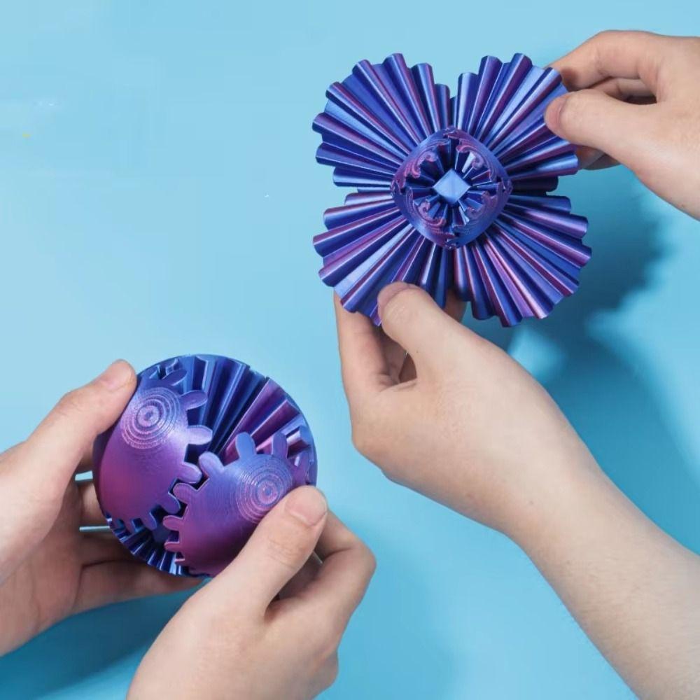 3D Printed 3D Printed Fidget Toys Neatly Meshed Gears Stress Relief Desk Toy Study Break