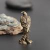 Brass Eagle Statue Retro Simulation Animal Statue Home Office Desk Decorative Ornaments Metal Character Props Toys Gifts