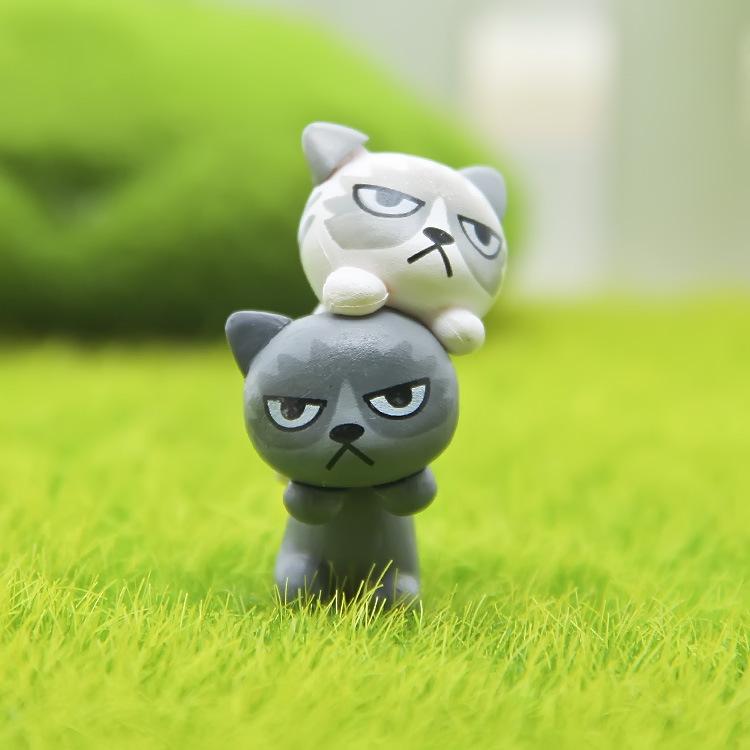 6 шт./Набор Фигурка Злого Кота Игрушка Модель Животного Кукла Декор для Дома и Сада Аксессуары для DIY