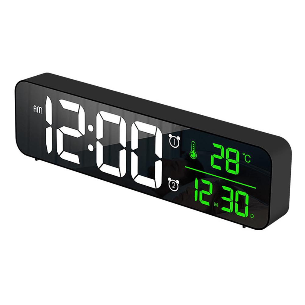 LED Digital Alarm Clock Temperature Date Display Desktop Desk Clocks Home Table Decoration 12/24H Dual Alarms Digital Clocks
