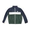 Sport Casual Stand Collar Warm-Up Cotton Jacket Men Outerwear Blue Green BV4686-451
