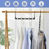 10 Pcs Magic Space Saving Hangers, 5 Holes Multi Hangers For Dorms Home Closet Organization
