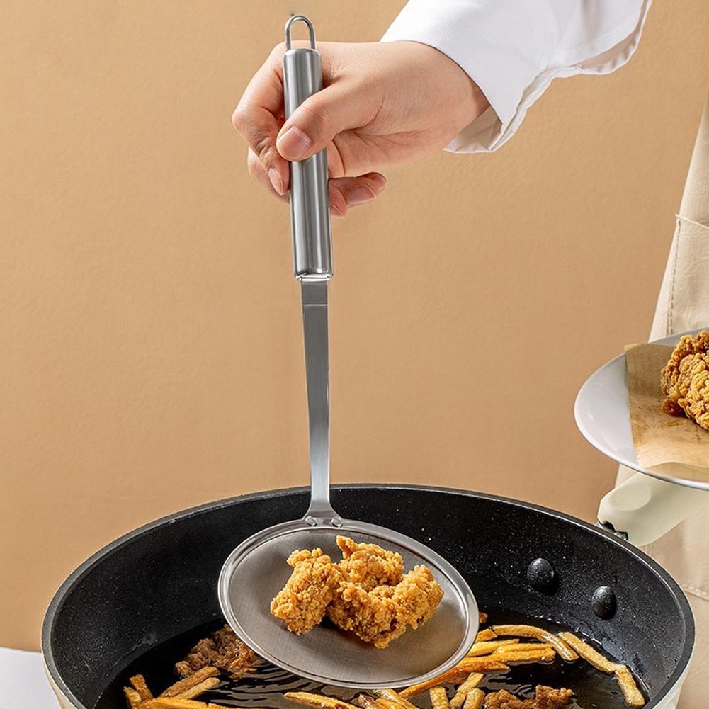 Fat Skimmer Spoon Steel Fine Mesh Skimmer Strainer Spoon For Removing Grease Fat And Foam Kitchen Fried Food Oil Filte6