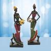 Customs Vintage Art Design Tribal Lady Figurines African Statue Resin Crafts Desktop Ornament