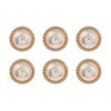 6pcs/set Detachable Adjustable Metal Button Clothing Crafts Decorative No Sewing Buttons Garment DIY Pearl Nail Accessories