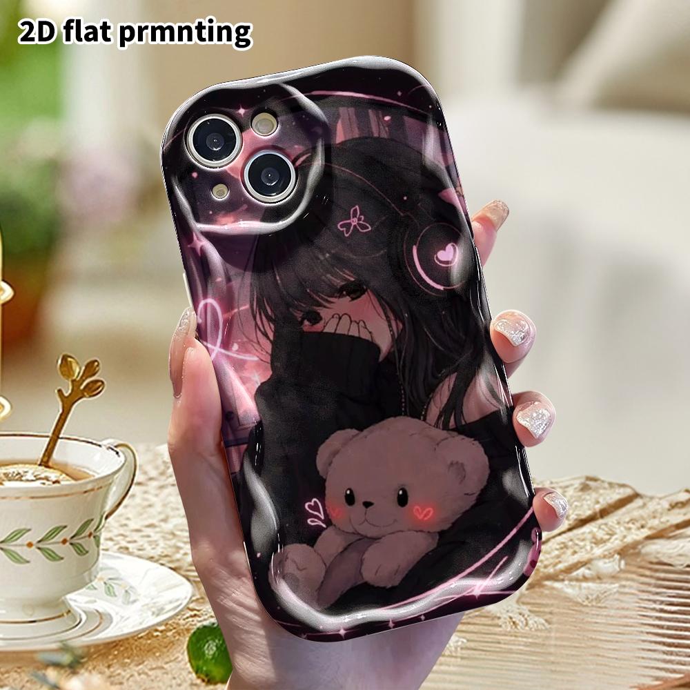 Чехол для телефона: 2D плоский, подходит для iPhone 18 17 16 15 14 13 12 Pro, аниме-девушка, идеальный подарок на Рождество и Хэллоуин