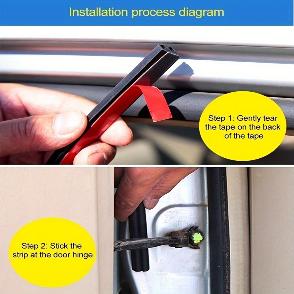 Универсальный B-образный уплотнитель для автомобильных дверей - Звукоизоляционный, Пыленепроницаемый, Водонепроницаемый для капота и багажника