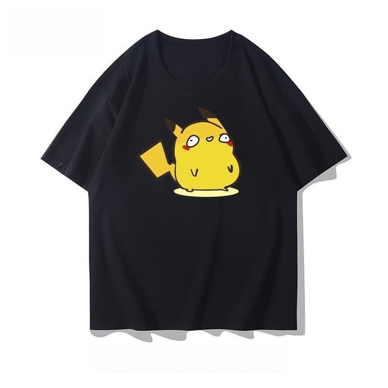 Pokmon Anime Qversion Creative Cotton Tshirt Summer New Item Womens Plus Size Tshirt Y2K Loose Casual Short Sleeved Top