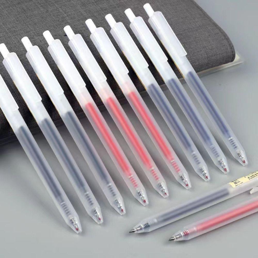 Black/Blue/Red Ink Gel Pen Press Type Signature Pens Multifunctional Writing Tool Stationery