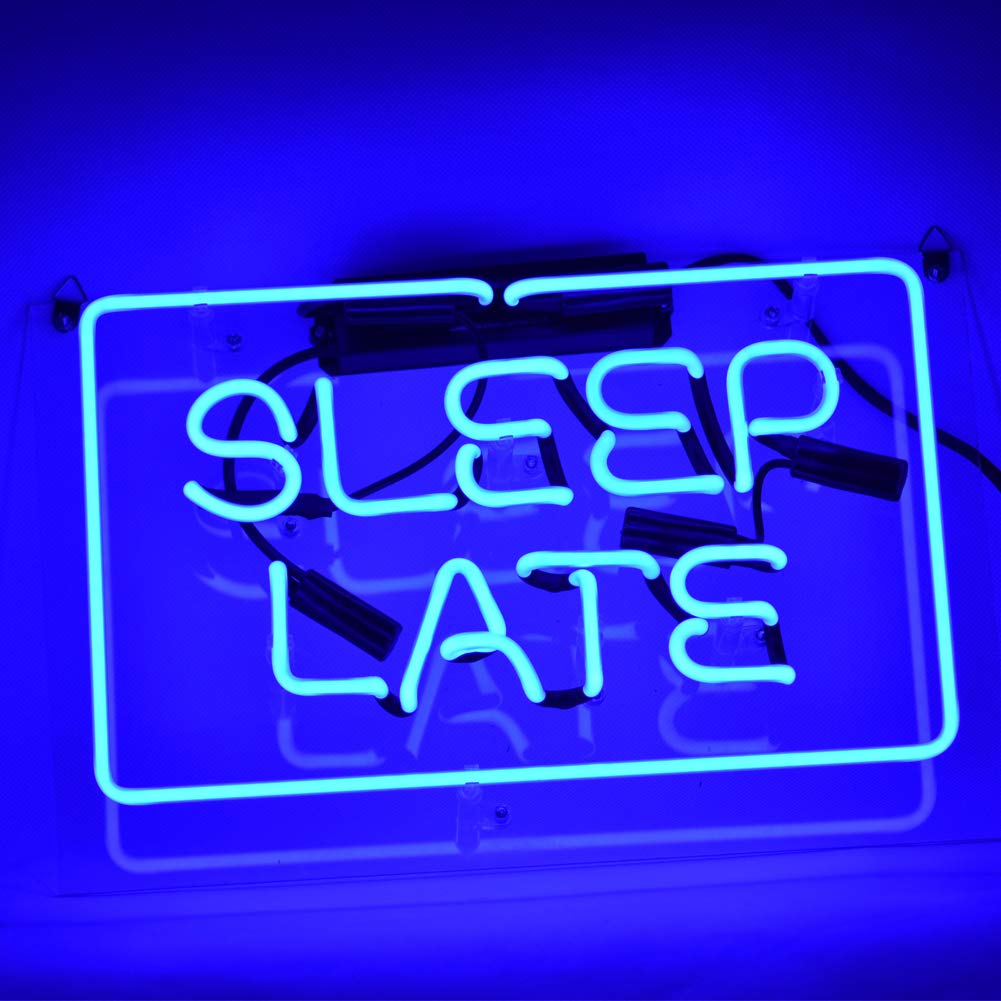Поспать подольше неоновая вывеска свет НЕОНОВАЯ ВЫВЕСКА синий пивной бар украшение для дома вечеринка интерьер дюйм 138