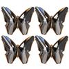 4pcs Elegant Shoe Buckle Crystal Butterflies Appliques DIY Decoration for Heels Clothes Bag