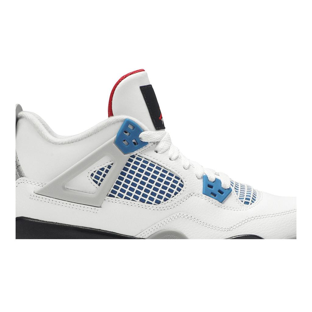 Air Jordan 4 Retro SE для школьников 'What The 4' (унисекс) Белые / Военно-синие / Огненно-красные / Технически серые Детские баскетбольные кроссовки 408452 146