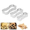 3pcs/set Cookie Cutter Pet Dog Bone Shaped Baking Tool Mold Kitchen Cake Steel Pastry N5J7