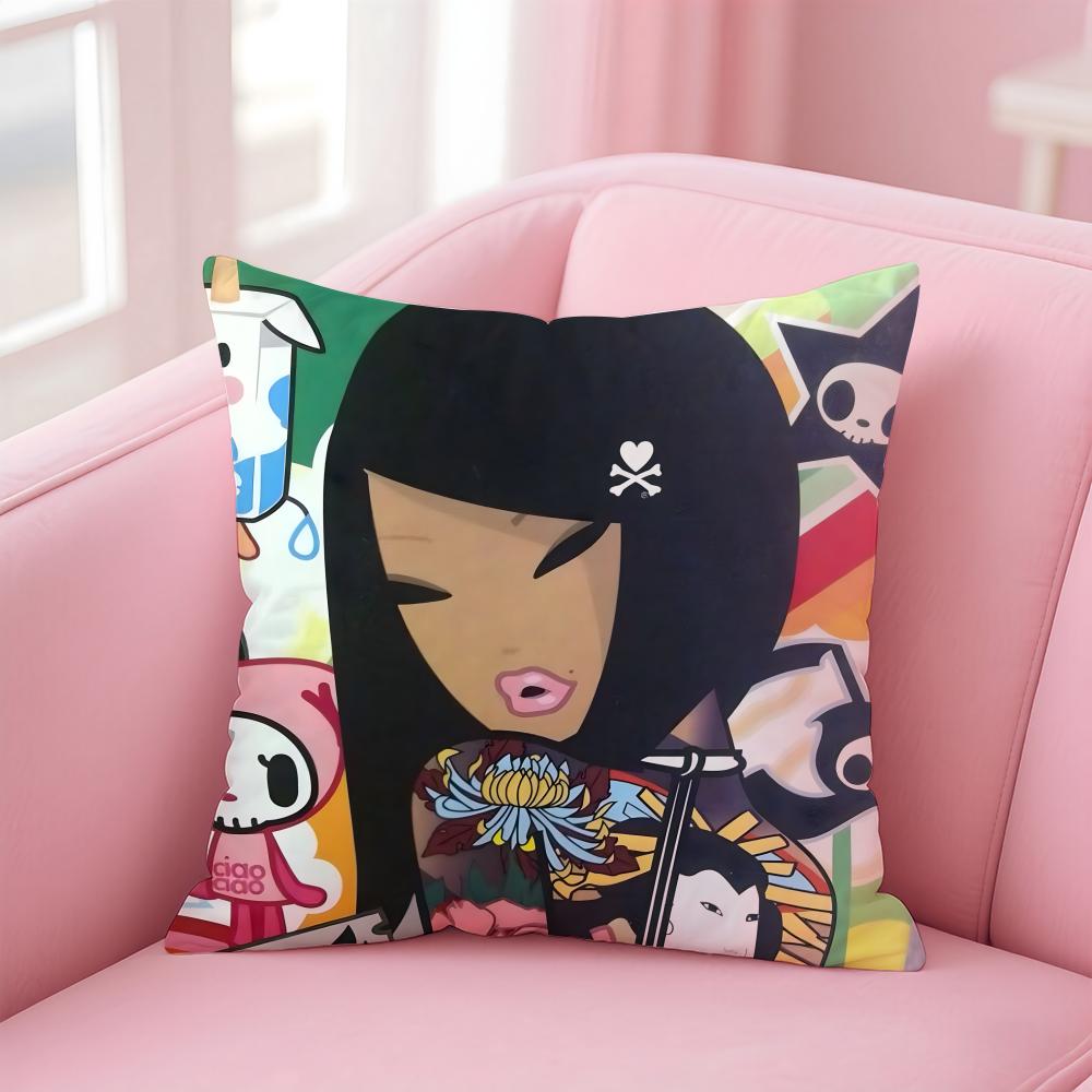 Чехол для подушки T-Tokidoki для дома и автомобиля, многоцелевой чехол для подушки - Двусторонний, Мягкий и прочный для ежедневного использования