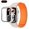 Силиконовый ремешок+Чехол для Apple Watch Ultra 3/2/1 49 мм 11 10 46 мм 42 мм Магнитный ремешок iWatch 9 8 7 45 мм 41 мм 6 5 SE 44 мм/40 мм Защитный чехол