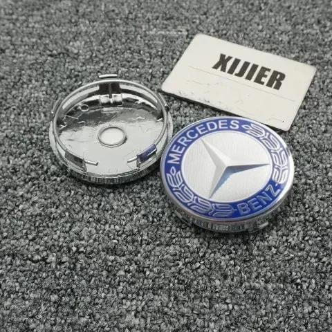 4PCS 60mm Diameter ABS Hub Cover for Mercedes-Benz Cars And SUVs Replacement Wheel Hub Cap