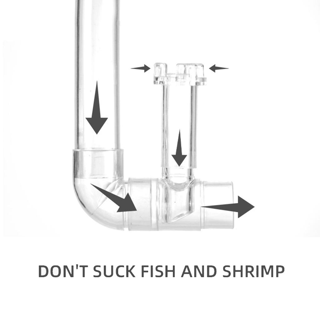 Fish Tank Oil Film Remover Easy To Use Plastic Transparent Pipe Spin Outflows Filter Fish Tank Cleaning Accessory