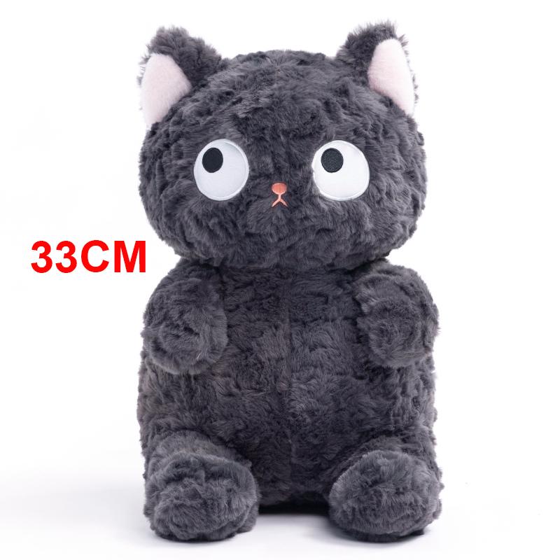 Прекрасные большие глаза, черная кошка, игрушки Peluche, пушистые мягкие животные, кошка, плюшевая кукла, мягкая подушка, хороший подарок для детей, девочек