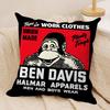 Luxury BBen DDavis Cushion Cover Short plush Doublesided Print Square Throw Pillow Covers Sofa Home Cushion Decor