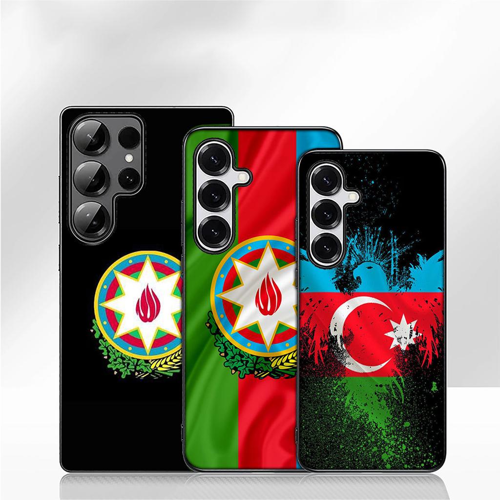 Чехол для телефона Азербайджан Бута Флаг для Samsung Galaxy S25 S23 S22 S24 FE Ultra Plus A56 A05 A06 A15 A16 A57 S7 Edge