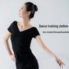 Танцевальный топ больших размеров с V-образным вырезом и короткими рукавами для женщин
