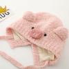 Мягкая Пушистая Детская Вязаная Шапка Мультяшные Ушки Теплая Шапка Новая Шапка с Защитой Ушей