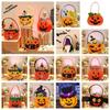 Trick or Treat Pumpkin Candy Bucket Non-woven Halloween Wool Felt Bag Funny   Party