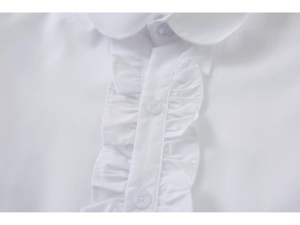 Белая рубашка для школьной формы для девочек, не садится и не мнется