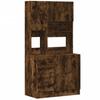 Kitchen Cabinet Smoked Oak Finish 95 x 50 x 180 cm Engineered Wood
