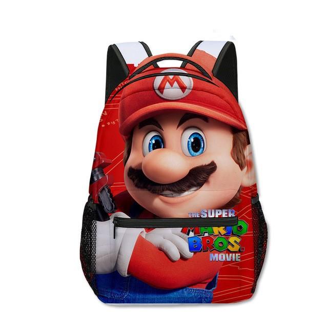 Super Mario Student School Bag Mario Supermario Full Print Backpack Oxford Cloth Kids Backpack