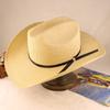 Водонепроницаемая тканая вручную ковбойская шляпа в стиле вестерн-рыцарь, весенне-летняя пляжная соломенная шляпа от солнца для отдыха на открытом воздухе