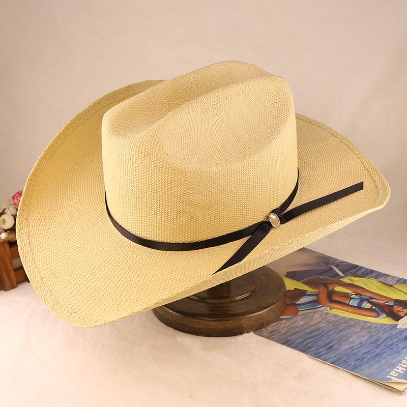 Водонепроницаемая тканая вручную ковбойская шляпа в стиле вестерн-рыцарь, весенне-летняя пляжная соломенная шляпа от солнца для отдыха на открытом воздухе