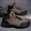 YRZL Термо Зимние Походные Ботинки Мужские Водонепроницаемые Противоскользящие Снежные Ботинки Теплые Прочные Горные Ботинки Экстремальное Сцепление Высокий Голеностоп