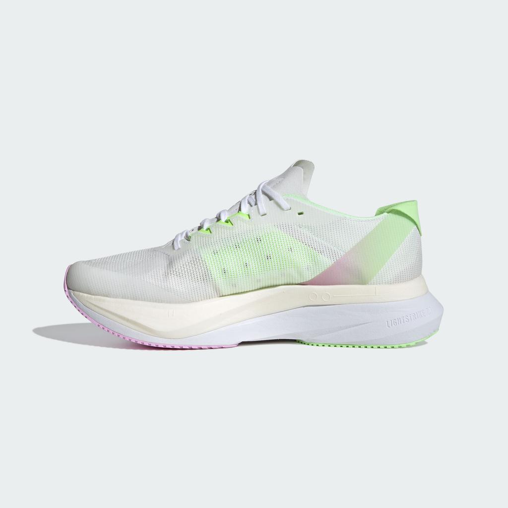 adidas Adizero Boston 12 Облачно-белый Основной черный Зеленая искра