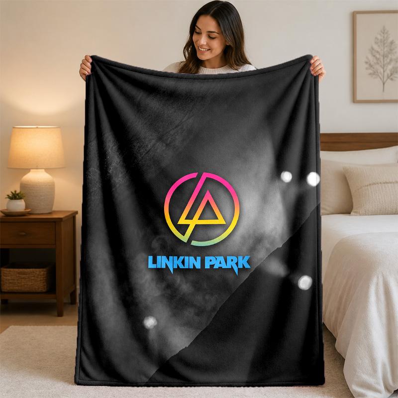 Фланелевое одеяло с принтом Linkin Park, уютное, легкое, плюшевое покрывало для кровати, дивана, для дома